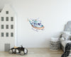 Watercolor Helicopter 2 Wall Decal