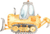 Watercolor Bulldozer Wall Decal