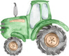 Watercolor Green Farm Tractor Wall Decal