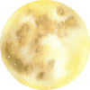 Watercolor Yellow Moon Wall Decal