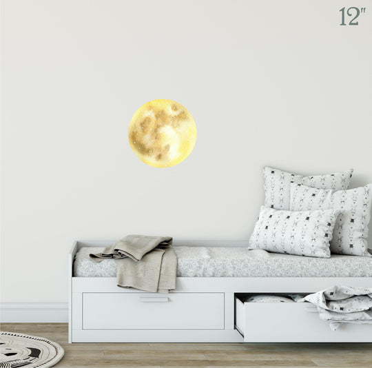 Watercolor Yellow Moon Wall Decal