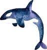Watercolor Galaxy Killer Whale Wall Decal