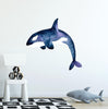 Watercolor Galaxy Killer Whale Wall Decal