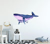Watercolor Galaxy Humpback Whale with Baby Wall Decal