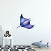 Watercolor Galaxy Manta Ray Wall Decal