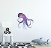 Watercolor Galaxy Octopus Wall Decal