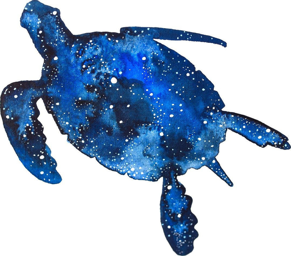 Watercolor Galaxy Sea Turtle Wall Decal