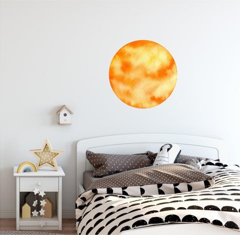 Watercolor Celestial Sun Wall Decal