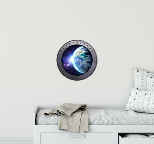 PortScape Planet Earth 3 | Space Porthole Window Wall Decal