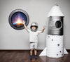 PortScape Sunrise Over Planet Earth | Space Porthole Window Wall Decal