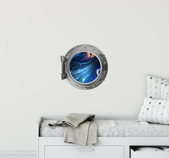 PortScape Through The Wormhole | Space Porthole Window Wall Decal