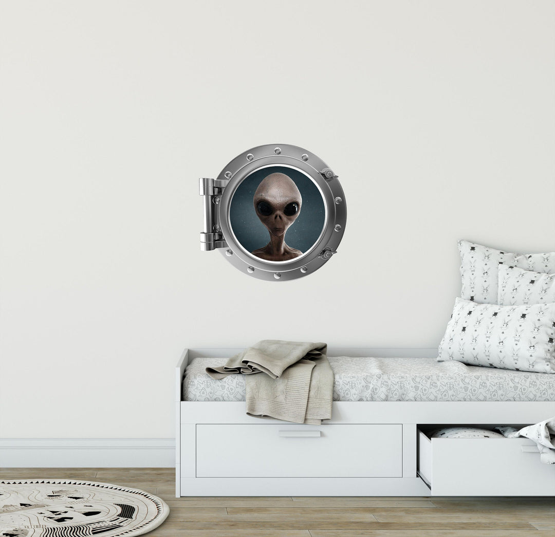 PortScape Alien 2 | Space Porthole Window Wall Decal