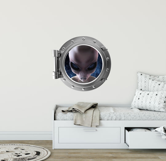 PortScape Alien 1 | Space Porthole Window Wall Decal