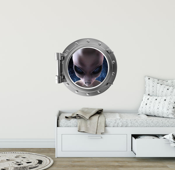 PortScape Alien 1 | Space Porthole Window Wall Decal