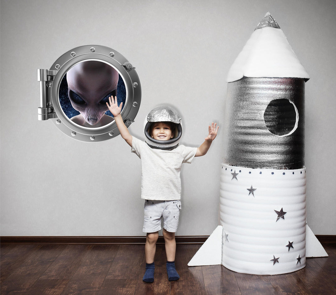 PortScape Alien 1 | Space Porthole Window Wall Decal