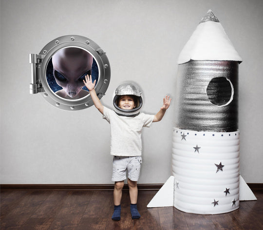 PortScape Alien 1 | Space Porthole Window Wall Decal