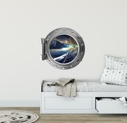 PortScape Alien Planet 1 | Space Porthole Window Wall Decal