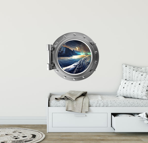 PortScape Alien Planet 1 | Space Porthole Window Wall Decal