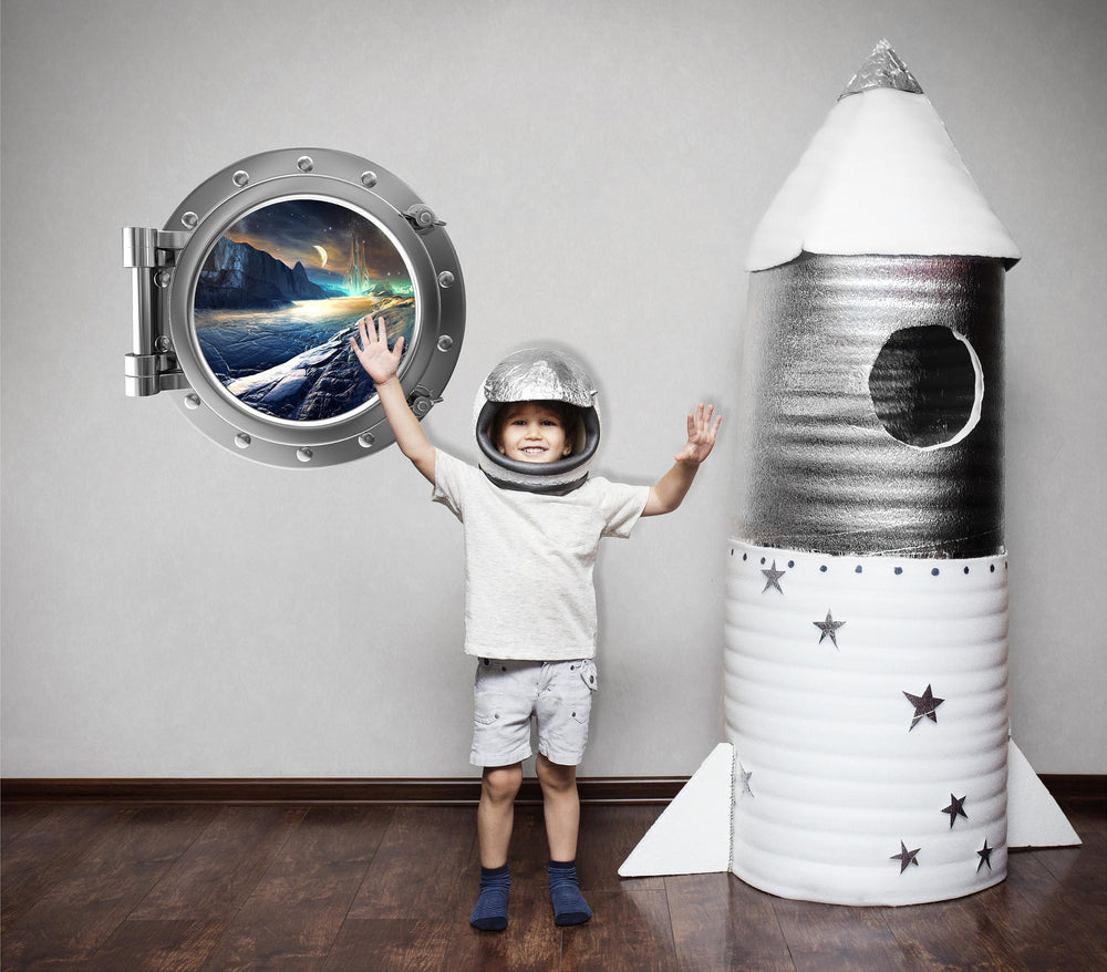 PortScape Alien Planet 1 | Space Porthole Window Wall Decal