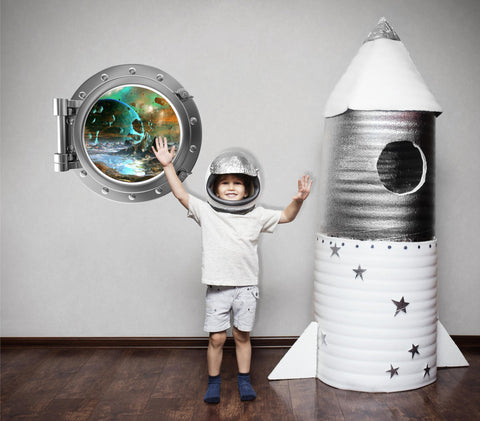 PortScape Alien Planet 2 | Space Porthole Window Wall Decal