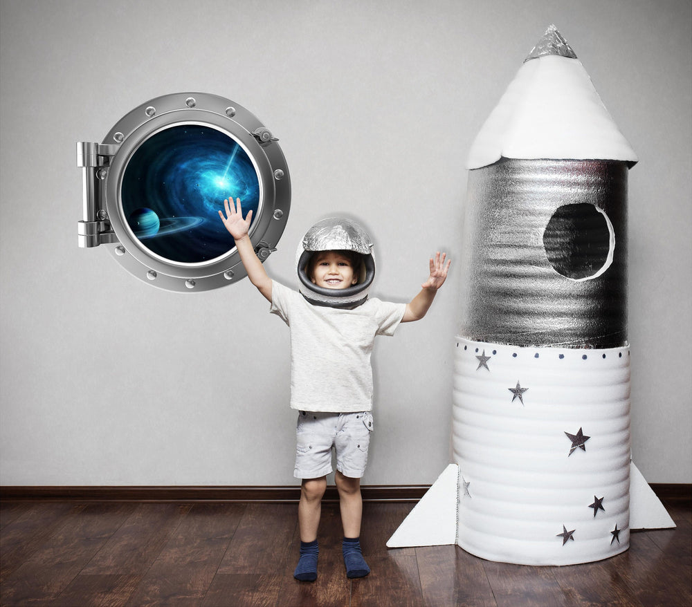 PortScape Exploding Star | Space Porthole Window Wall Decal