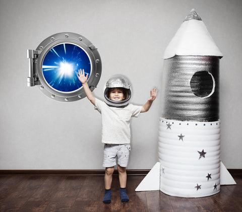 PortScape Space Warp Speed | Space Porthole Window Wall Decal