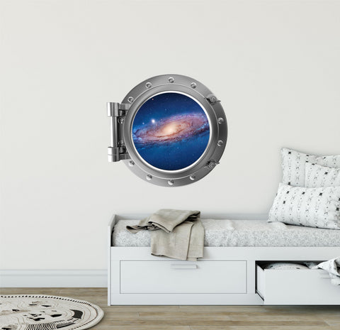 PortScape Milky Way Galaxy 2 | Space Porthole Window Wall Decal