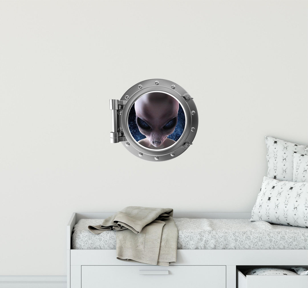 PortScape Alien 1 | Space Porthole Window Wall Decal