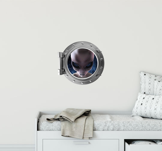 PortScape Alien 1 | Space Porthole Window Wall Decal