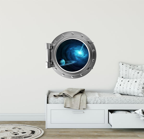 PortScape Exploding Star | Space Porthole Window Wall Decal