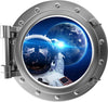 PortScape Astronaut Selfie 2 | Space Porthole Window Wall Decal