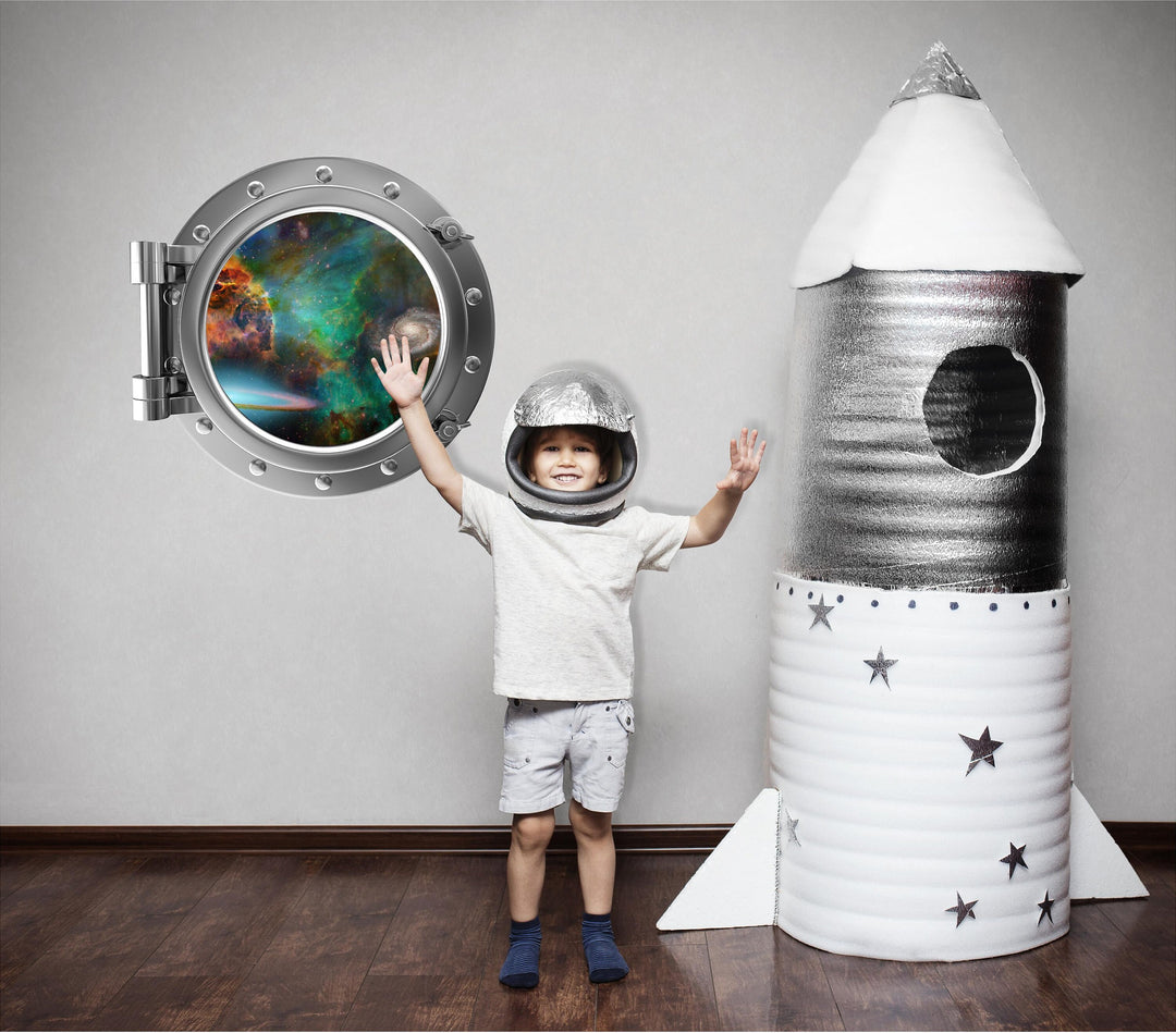 PortScape Galaxy Nebula | Space Porthole Window Wall Decal