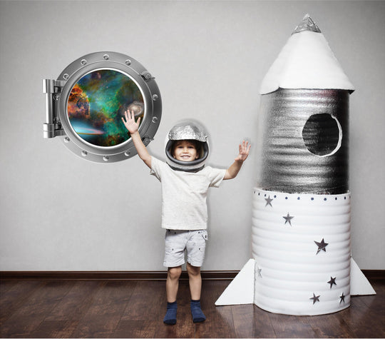 PortScape Galaxy Nebula | Space Porthole Window Wall Decal