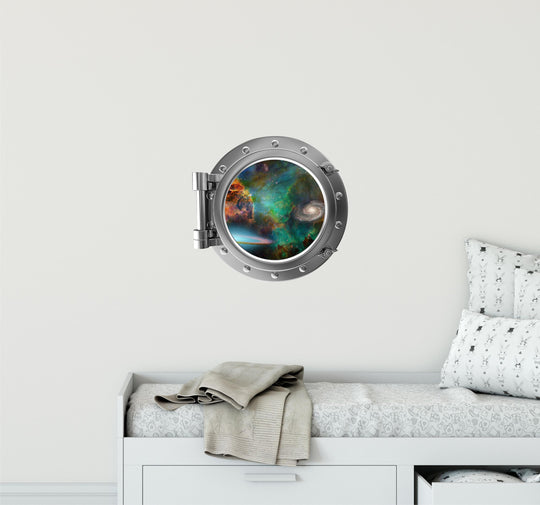 PortScape Galaxy Nebula | Space Porthole Window Wall Decal