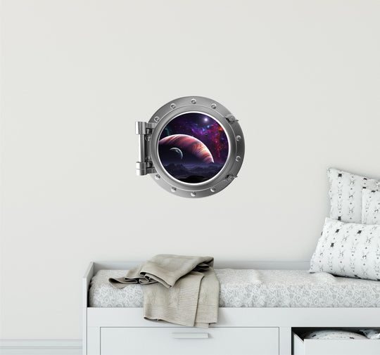 PortScape Jupiter & Moons 1 | Space Porthole Window Wall Decal