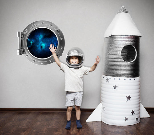 PortScape Empty Space | Space Porthole Window Wall Decal