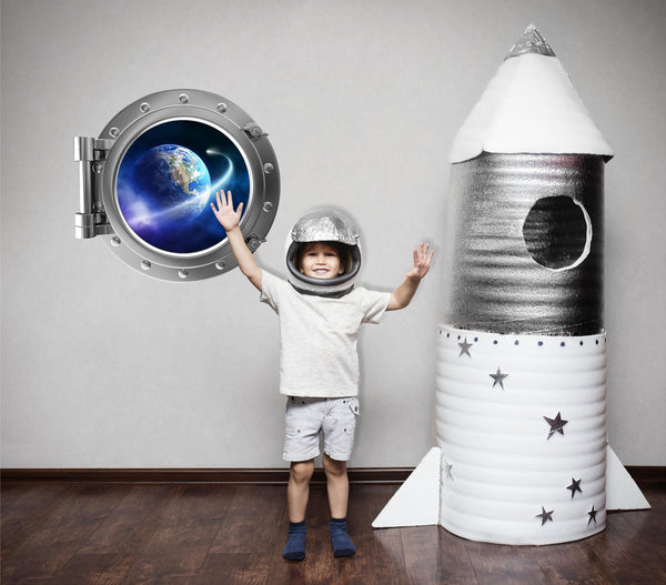 PortScape NEO Comet Orbiting Earth 1 | Space Porthole Window Wall Decal