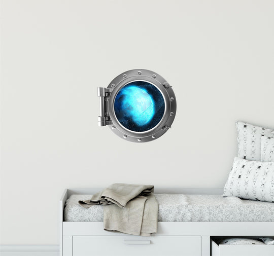 PortScape Uranus & Rings | Space Porthole Window Wall Decal