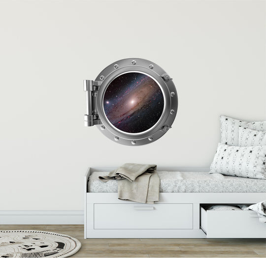 PortScape Milky Way Galaxy 1 | Space Porthole Window Wall Decal