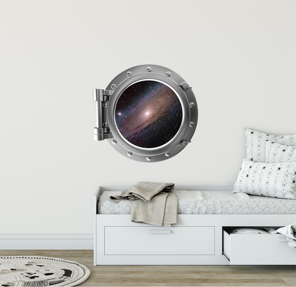 PortScape Milky Way Galaxy 1 | Space Porthole Window Wall Decal