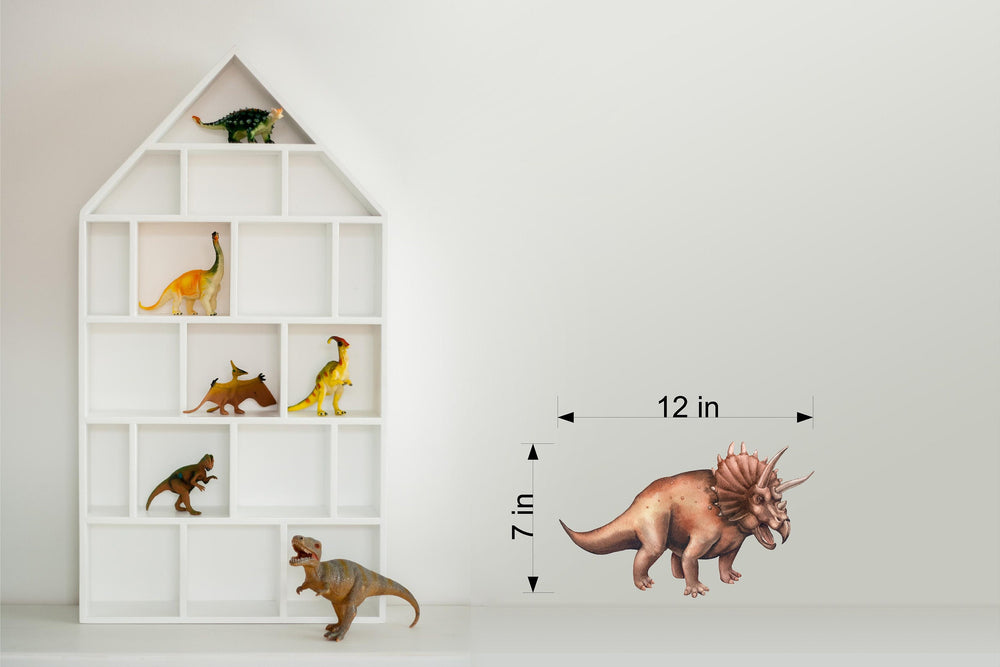 Watercolor Dinosaur Triceratops Wall Decal