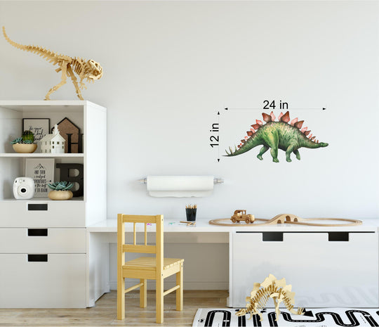 Watercolor Dinosaur Stegosaurus Wall Decal