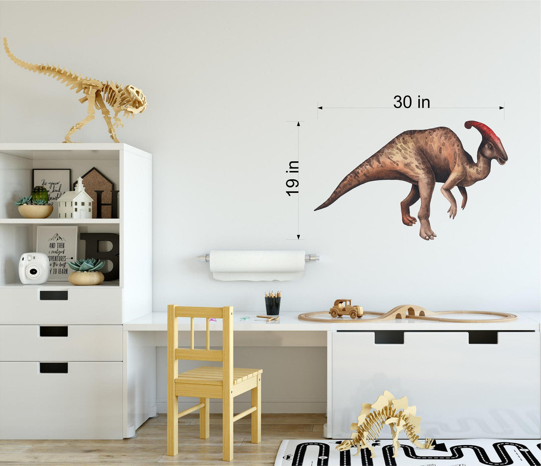 Watercolor Dinosaur Parasaurolophus Wall Decal