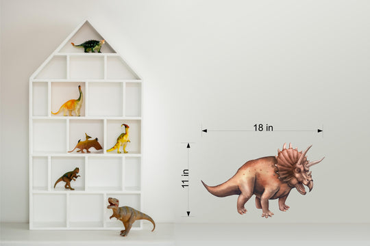 Watercolor Dinosaur Triceratops Wall Decal