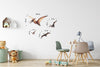 Watercolor Dinosaur Pterodactyl Wall Decal Set of 4