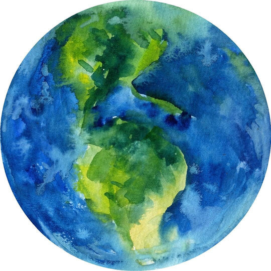 Watercolor Planet Earth 2 Wall Decal