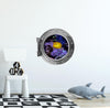 PortScape Yellow Boxfish | Ocean Porthole Window Wall Decal