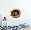 PortScape Yellow Boxfish | Ocean Porthole Window Wall Decal