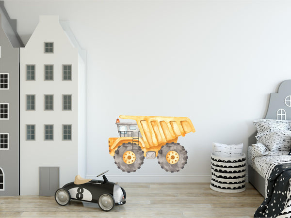 Watercolor Dump Truck Wall Decal