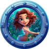 Mermaid 2 | Cartoon Porthole Window Wall Decal
